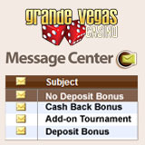 Grande Vegas Casino Players Have Surprise Bonuses Waiting in Their Casino Message Center