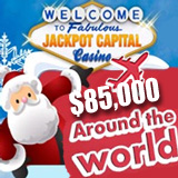 Jackpot Capital Casino Players are Travelling the World to Win Prizes and Slots Tournament Christmas Day