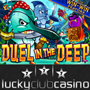 Exotic Sea Creatures Battle it Out in Lucky Club Casinos New Duel in the Deep Slots Game