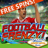Jackpot Capital Casino Gives Free Spins and Casino Bonuses for Soccer-themed Football Frenzy Slot