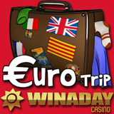 Bonuses This Weekend for WinADay’s New Euro Trip Penny Slot